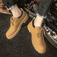 thumbnail image 5 of FLTHDD Men‘s Solid Colour Low Top Boots  Comfy Non Slip Lace Up Durable Business Style Formal Shoes For Men‘s Outdoor Activities Gift, 5 of 6