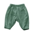 thumbnail image 2 of Fozruso Toddler Kids Baby Boy Girl Elastic Basic Harem Long Pants Bloomers Casual Joggers Boys Pants Kids Casual Sizes 18-24 Months(Green), 2 of 4