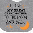 thumbnail image 4 of Inktastic I Love My Great Grandmother to the Moon and Back Boys or Girls Baby Bib, 4 of 4