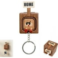 thumbnail image 1 of Key Rings for Keychains Solid Wood Mini Keychain Ring Natural Keyholder Accessory, 1 of 2