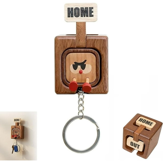 Key Rings for Keychains Solid Wood Mini Keychain Ring Natural Keyholder Accessory
