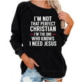 thumbnail image 2 of SEMPAI Hackless sweater Athletic Shirts & Tops Long Sleeve Round Neck Plus Size Tops Sweatshirts Loose Fit Wal&mart Deals Comfy Print Oversized Blouses for Ladies Sweatshirts, 2 of 6