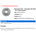 thumbnail image 2 of Rear Brake Rotor - Compatible with 2009 - 2011 Nissan Maxima 2010, 2 of 2