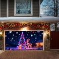 thumbnail image 4 of TIELUTT Housse de Porte de Garage Style Néon Festive pour les Fêtes pour Usage Extérieur Intérieur Tissu Polyester Résistant aux Intempéries avec Surpiqûres Renforcées Guirlande Bannière Décoration de Gâteau Bannière pour la Maison Bannière en Lin Support le Drapeau Fla, 4 of 5