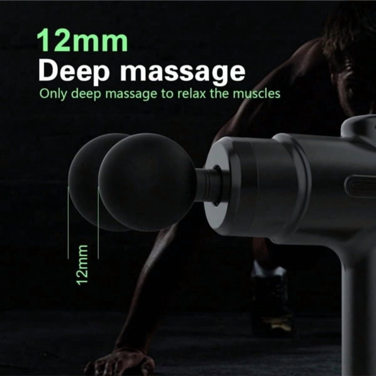 Olurrisa Percussion Massage Gun for Recovery, Deep Tissue Muscle Massager with 8 Heads & Adjustable Speed, Black