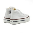 thumbnail image 6 of Victoria Girls Tribu Canvas High-Top Platform Trainers, White,3 M US, 6 of 7