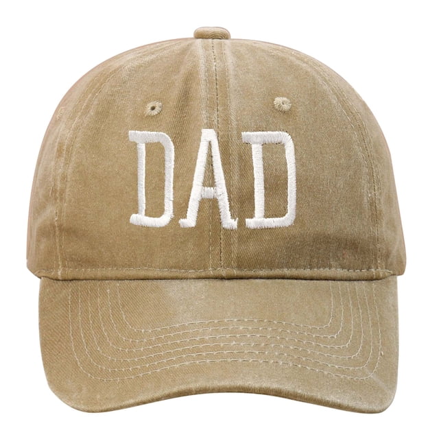 Aocisk Fathers Day DAD Embroidered Baseball Cap Custom Printed Design For Dad Khaki One Size