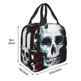 thumbnail image 3 of Honeii Watercolor Skull Print Lunch Bag Women, Lunch Box Lunch Bag for Women Adult Men, Small Leakproof Cute Lunch Tote Large Capacity Reusable, 3 of 8