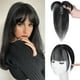 thumbnail image 1 of Zhuge Flequillo con clip para mujer, flequillo con clip para mujer, 100 % cabello humano, flequillo fino,postizos para mujer, flequillo curvo para uso diario en fiestas, negro natural B, 1 of 3