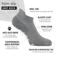 thumbnail image 2 of Busy Socks Dancer Pilates Gripper Socks with Cushion, Light Gray, Medium, 2-Pack, 2 of 8