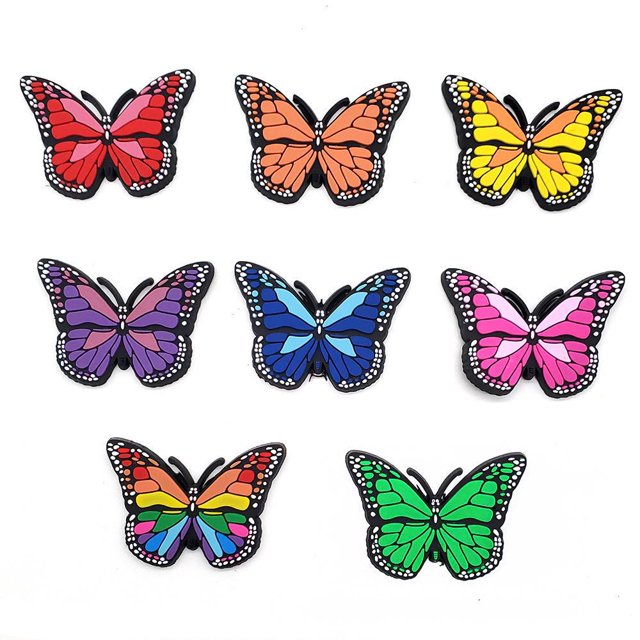 8 piezas de dijes de mariposa Sincero para zapatos dijes para sandalias tipo zueco regalos de Navidad o cumpleaños