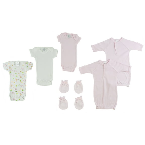 Preemie Girls Onezies, Gowns and MIttens