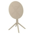 thumbnail image 4 of Compamia Sky 24 inch Round Folding Table in Taupe finish, 4 of 9