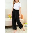 thumbnail image 4 of KISSMODA Girls Casual Pants High Waist Wide Leg Flowy Loose Long Trousers 4-14 Years, 4 of 4