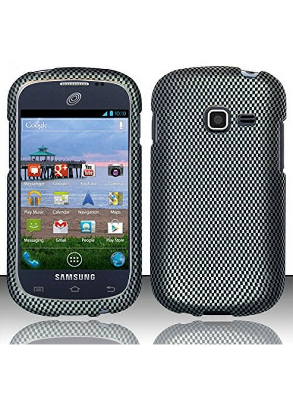 Design Rubberized Hard Case for Samsung Galaxy Discover S730G - Carbon Fiber