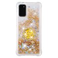 thumbnail image 2 of Funda para Samsung Galaxy S20 5G con Brillo Líquido Flotante, Purpurina, Parachoques y Anillo Giratorio Soporte, 2 of 5