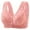 Pink, variant on Plus Size Bra for Women, Womens Push Up Bra, Women's Thin Lace Patchwork Front Closure Wireless Push Up Breathable Comfortable Daily Bras Pink,50/115D