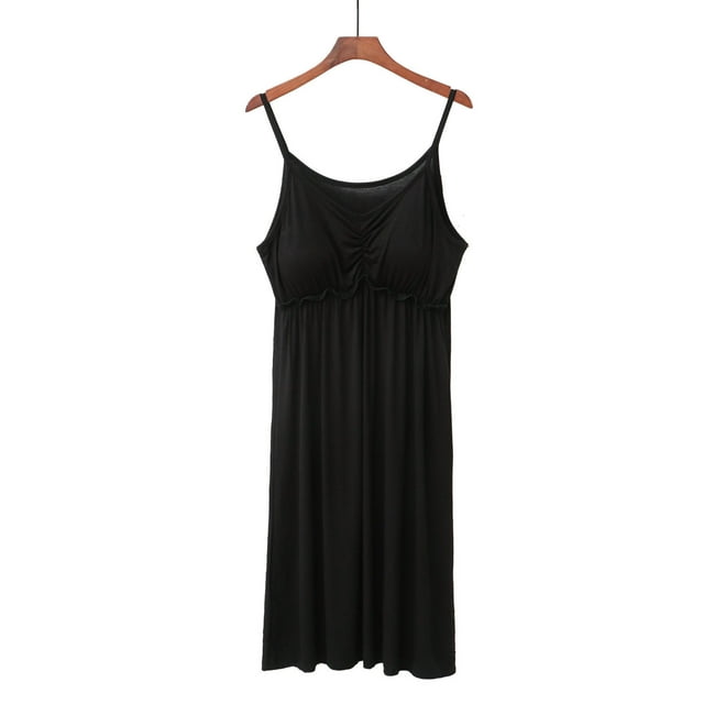 Weiqiqre Pyjama Grande Taille pour Femmes, Robe de Pyjama d'Été à Pince, Robe de Nuit de Pompage avec Rembourrage