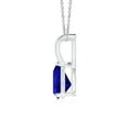 thumbnail image 2 of ANGARA Natural V-Bale Pear-Shaped Tanzanite Solitaire Pendant in 925 Sterling Silver for Women (Size-7x5mm) | December Birthstone, Anniversary, Jewelry Gift for Women | Natural Tanzanite Necklace, 2 of 10