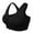Black, variant on Women's Zip Front Closure Sports Bra Seamless Post-Surgery Bra Active Gym Yoga Sports Bras Plus Size M-4XL