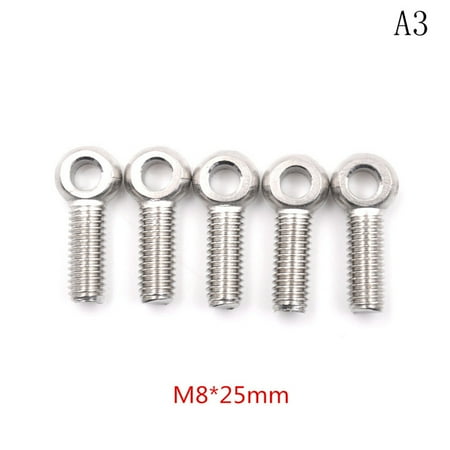 

(8*25)5PCS Stainless Steel Machinery Shoulder Lifting Eye Bolt M5 M6 M8 M10 M12