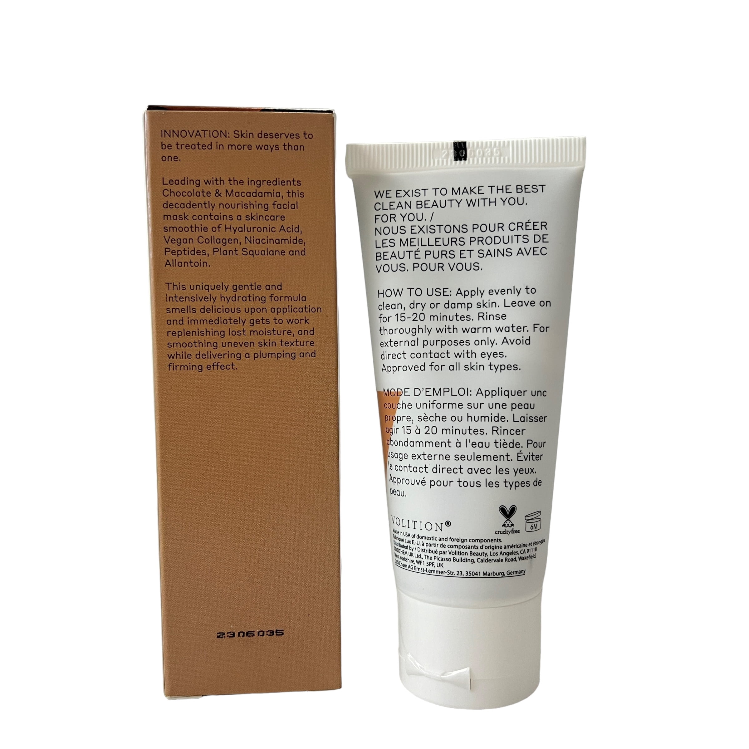 Volition Chocolate Macadamia Hydrating Mask 2 fl oz
