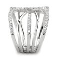 thumbnail image 4 of 3W1580 - Rhodium Brass Ring with AAA Grade CZ in Clear, 4 of 5