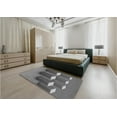 thumbnail image 5 of Ahgly Company Machine Washable Indoor Round Transitional Dark Gray Area Rugs, 5' Round, 5 of 7