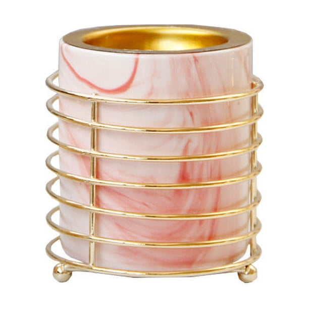 XWSHYW Decoraciones para El Hogar Quemador de Incienso de Mano de Metal Dorado Quemador de Incienso de Madera Del Norte de Europa