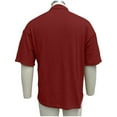 thumbnail image 5 of DPTALR Men's Solid Color Short Sleeve Button-Up Casual Shirt,Wine,Big and Tall Men XXXL, 5 of 9