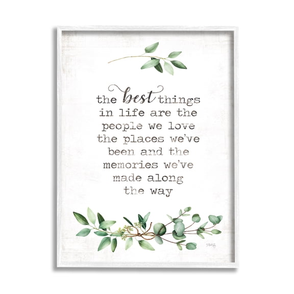 Stupell Industries The Best Things In Life Are People Plants Typography Graphic Art Framed Art Print Wall Art, 11x14, By Marla Rae