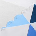 thumbnail image 3 of Nappes Rectangulaires en PVC, Nappe Essuyable, Anti-Taches, Imperméable, Facile à Nettoyer, Motif Triangulaire, Bleu, Rond 140cm, 3 of 4