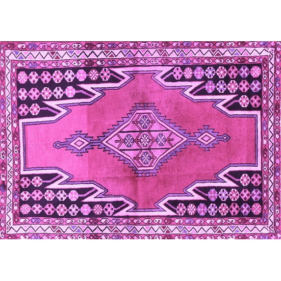 Ahgly Company Indoor Rectangle Persian Purple Traditional Area Rugs, 3' x 5'