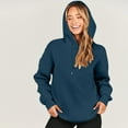 thumbnail image 7 of STETMN Oversized Hoodie Sweatshirt for Women Drop Shoulder Plain Shirt Casual Loose Cozy Pullover Top, 7 of 7