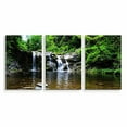 thumbnail image 2 of IDEA4WALL 3 Piece Nature Canvas Wall Art Waterfall in Forest Canvas Prints Modern Home Wall Decor, 24"x36", 2 of 5