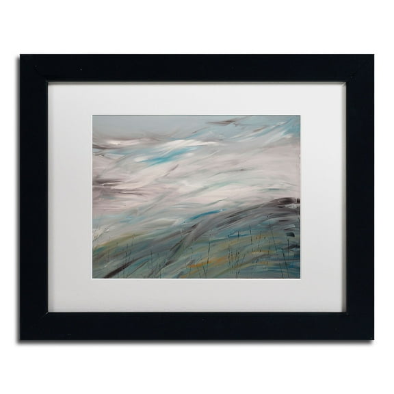 Trademark Fine Art "Sea View" Canvas Art by Hilary Winfield, White Matte, Black Frame