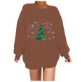 thumbnail image 2 of Futezty Christmas Sweatshirts for Women Novelty Funny Santa Xmas Tree Graphic Pullover Tops Loose Casual Fleece Shirts, 2 of 4