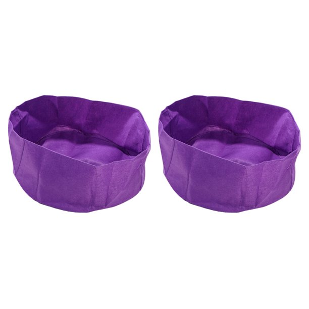 Uxcell bolsa de cultivo redonda de tela de fieltro de 30 galones para jardín, maceta de plantas, morado, 2 unidades