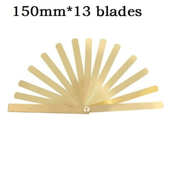 1 Set High Precision Metric Thickness Feeler Gauge 0.05-1m 13/20 Blade Brass Measure Tools Hand Testing Measuring Supplies