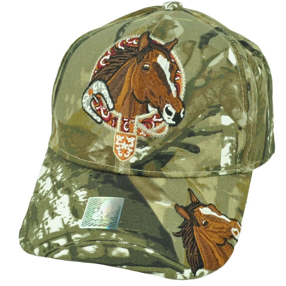 Horse Riding Race Rodeo Animal Mustang Adjustable Hat Cap ...