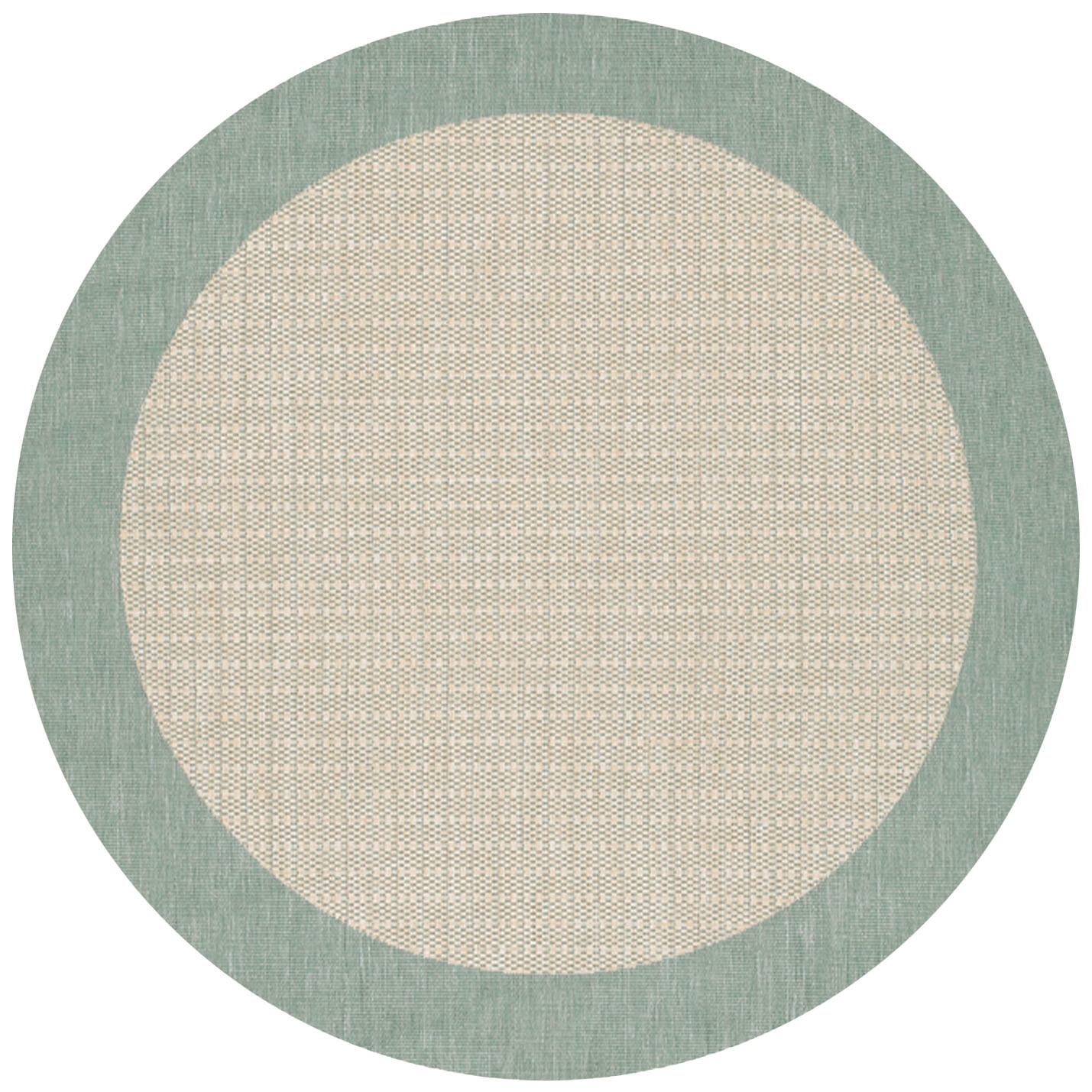 Couristan Recife Checkered Field Rug, Natural/Green