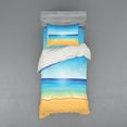 thumbnail image 2 of Ambesonne Summer Bedding Set 4 Pcs, Exotic Hot Sunny Nature, Queen, Cream Turquoise, 2 of 3