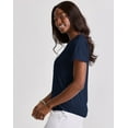 thumbnail image 3 of Hanes Originals Women's Tri-Blend T-Shirt Athletic Navy Heather S, 3 of 7