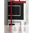 thumbnail image 6 of Modern Abstract Art Black Red Geometric Line Sheer Curtains 108 Inches Long 2 Panels Light Filtering Semi Sheer Window Curtains Drapes for Bedroom Living Room 52"x108"&nbsp;2&nbsp;&nbsp;Panels, 6 of 7