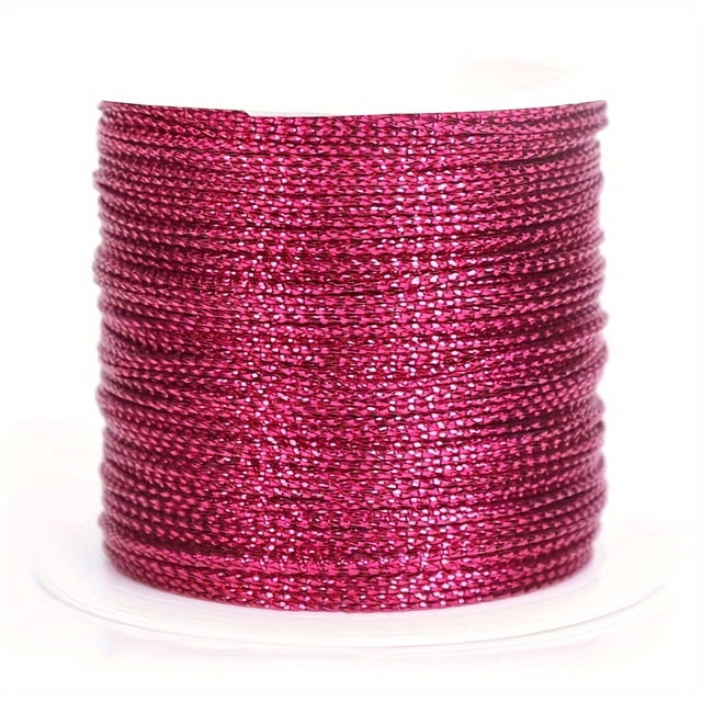 Dsseng 66ft Metallic Tinsel Rope - Vibrant Colors for DIY Crafts Gift Wrapping Jewelry Making & Christmas Decorations - Polyester - For Crafters DIY Enthusiasts & Holiday Decorators -
