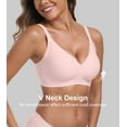 thumbnail image 2 of LWP Womens Seamless Bra No Underwire Comfortable Wireless Bralettes Push Up V Neck Bras Full Coverage Everyday Basic Bra, 2 of 11