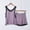 Purple, variant on YHAJDS Womens 2 Piece Set Summer Lounge Outfits Sleeveless V Neck Color Top with Built In Bra Shorts