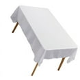thumbnail image 2 of Table Tablecloth Rectangle White Table Cover Cloth Polyester 145x305cm For Dining Room Wedding Banquet Hotel, 2 of 8