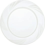 Disposable Fancy Plastic Plates, 7 in, Clear, 10ct