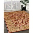 thumbnail image 3 of Ahgly Company Machine Washable Indoor Square Industrial Modern Orange Area Rugs, 4' Square, 3 of 7